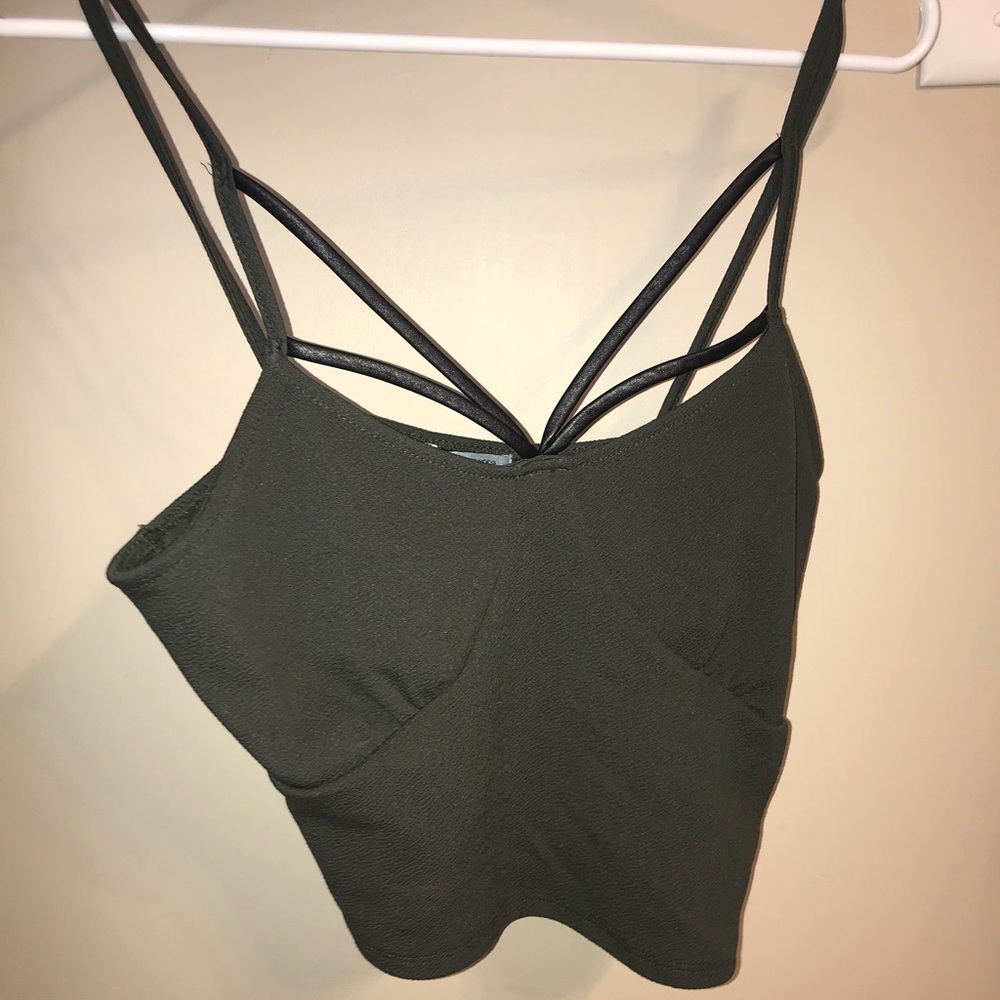 Cropped think strapped shirt